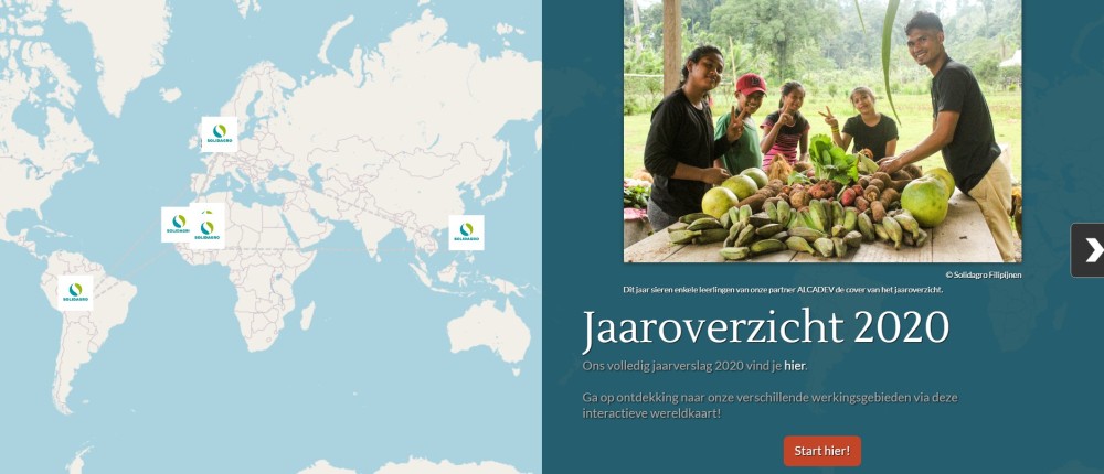 Storymap screenshot jaarverslag 2020