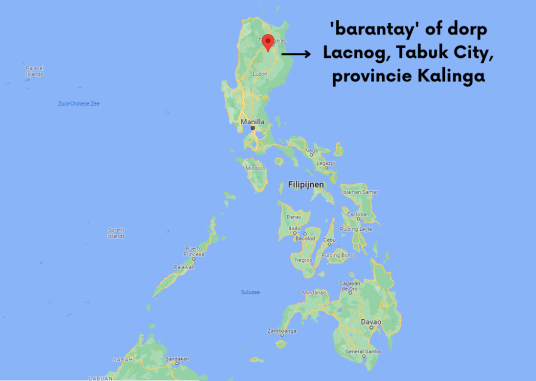 'barantay' of dorp Lacnog op het meest noordelijke eiland van de Filipijnen