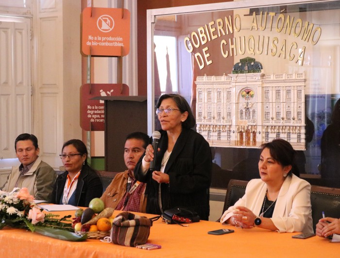 Het departement Chuquisaca sprak haar steun uit voor het forum en de agro-ecologische beweging.