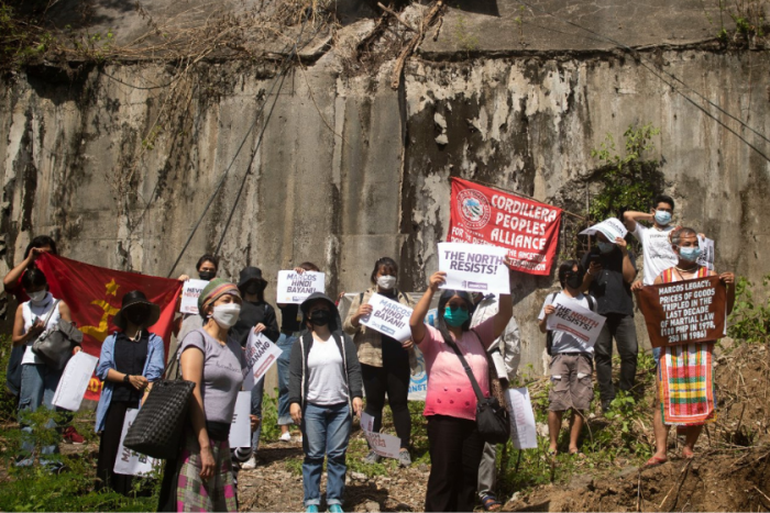 Protest by the Cordillera Peoples Alliance (member of CDPC) against land theft and President Marcos's policies in 2022. Copyright CDPC.