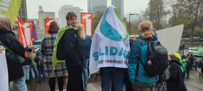 Protest tegen de besparingen op 14.11.2024. © Foto door onze consortiumpartner FIAN