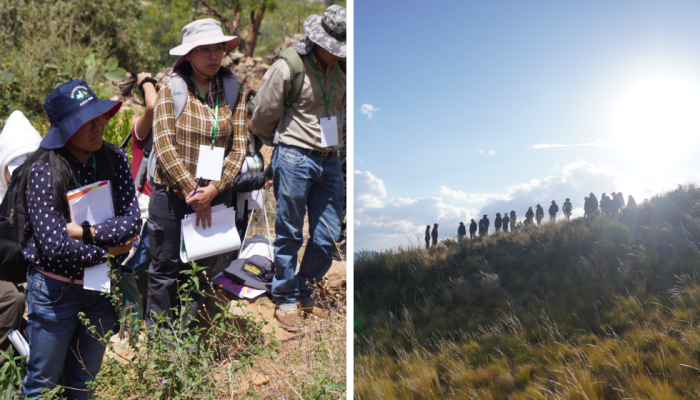 Cursus voor de identificatie van belangrijke infiltatiegebieden, die bergwater opvangen. In Bolivia is er veel droogte en een sterk waterbeheer is daarom nodig om de landbouw veilig te stellen. Locatie: Sacaba, partner: CENDA